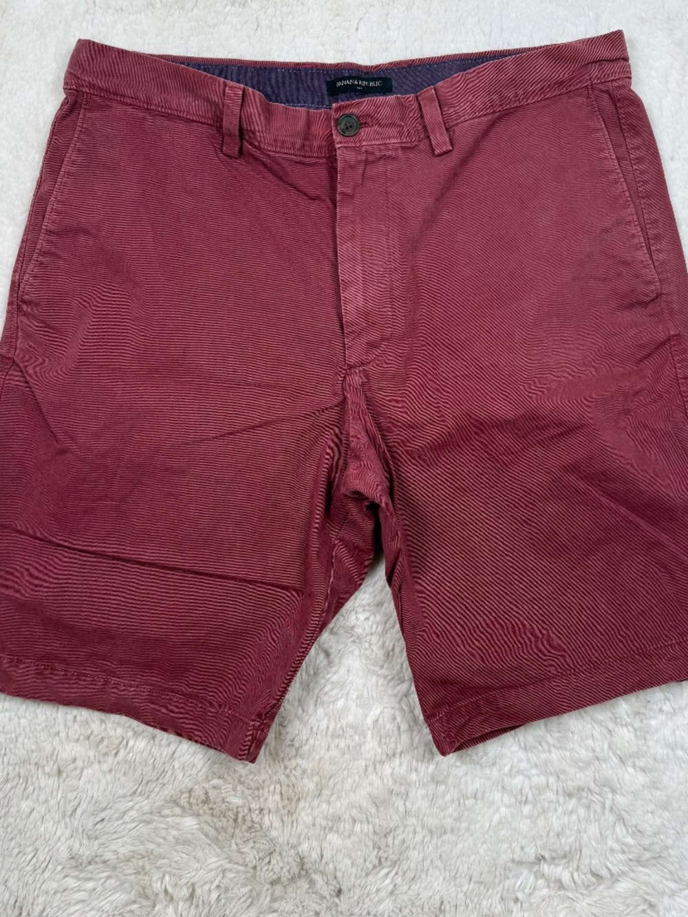 Banana Republic City Short in Red Heather Cotton 10" Inseam Men's Waist 35